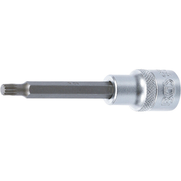 BGS 4360 Bit-Einsatz | Länge 100 mm | Antrieb Innenvierkant 12,5 mm (1/2") | Innenvielzahn (für XZN) M6