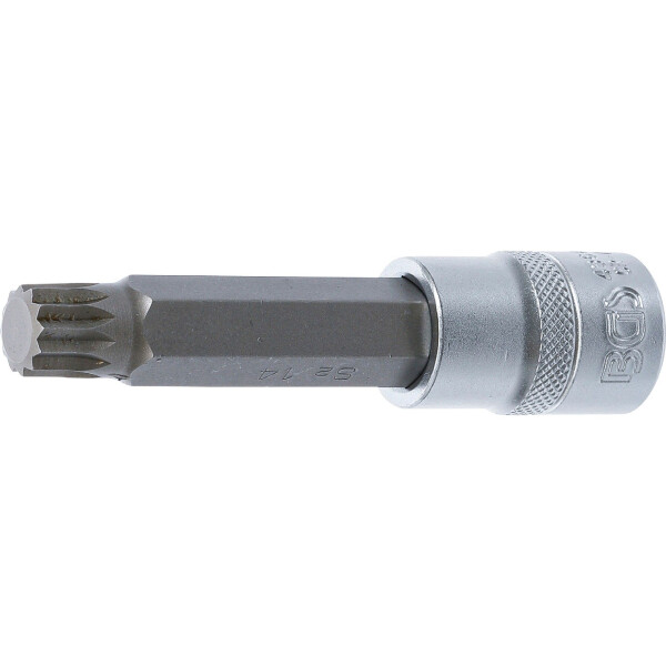 BGS 4364 Bit-Einsatz | Länge 100 mm | Antrieb Innenvierkant 12,5 mm (1/2") | Innenvielzahn (für XZN) M14