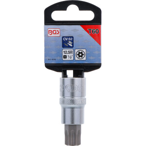 BGS 4376 Bit-Einsatz | Antrieb Innenvierkant 12,5 mm (1/2") | T-Profil (für Torx) mit Bohrung T60