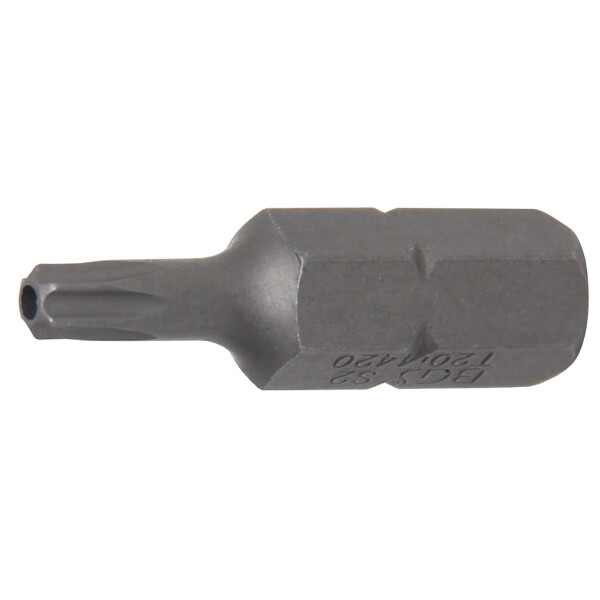 BGS 4420 Bit | Länge 30 mm | Antrieb Außensechskant 8 mm (5/16") | T-Profil (für Torx) mit Bohrung T20