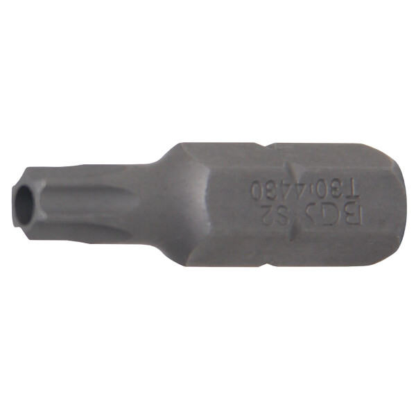 BGS 4430 Bit | Länge 30 mm | Antrieb Außensechskant 8 mm (5/16") | T-Profil (für Torx) mit Bohrung T30