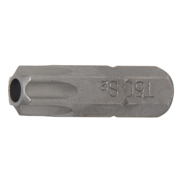 BGS 4450 Bit | Länge 30 mm | Antrieb Außensechskant 8 mm (5/16") | T-Profil (für Torx) mit Bohrung T50