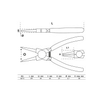 BGS 447-2 Sprengringzange | gerade | für Innensprengringe | 175 mm