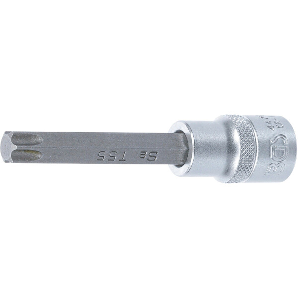 BGS 4475 Bit-Einsatz | Länge 100 mm | Antrieb Innenvierkant 12,5 mm (1/2") | T-Profil (für Torx) T55