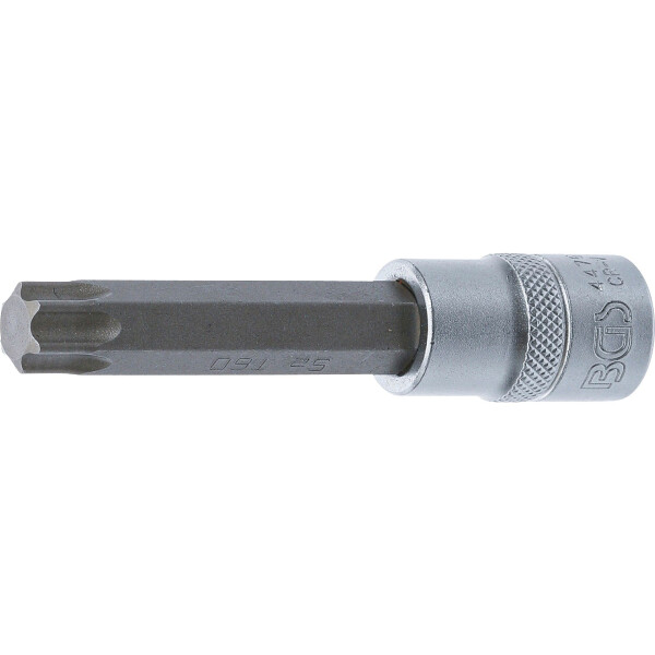 BGS 4476 Bit-Einsatz | Länge 100 mm | Antrieb Innenvierkant 12,5 mm (1/2") | T-Profil (für Torx) T60