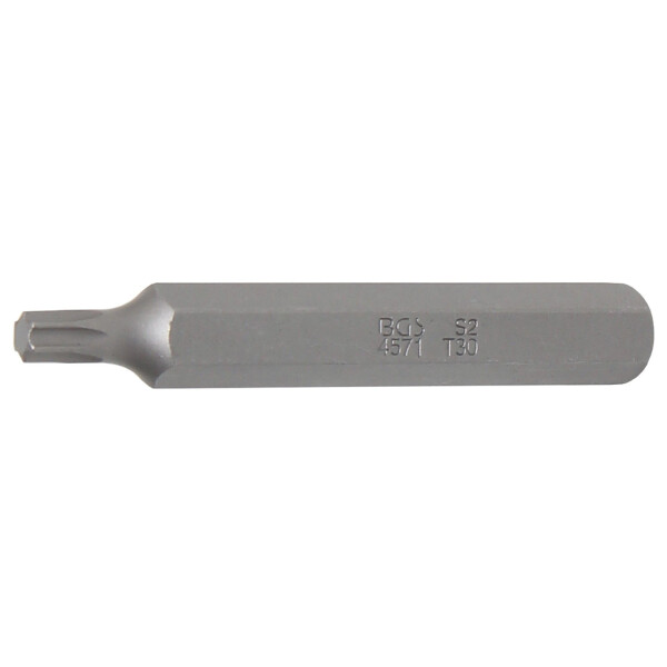 BGS 4571 Bit | Länge 75 mm | Antrieb Außensechskant 10 mm (3/8") | T-Profil (für Torx) T30