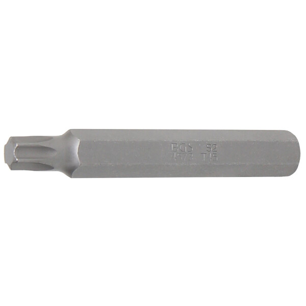 BGS 4573 Bit | Länge 75 mm | Antrieb Außensechskant 10 mm (3/8") | T-Profil (für Torx) T45