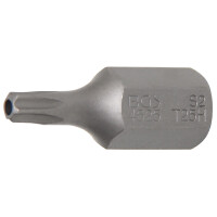BGS 4625 Bit | Länge 30 mm | Antrieb Außensechskant 10 mm (3/8") | T-Profil (für Torx) mit Bohrung T25