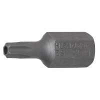 BGS 4627 Bit | Länge 30 mm | Antrieb Außensechskant 10 mm (3/8") | T-Profil (für Torx) mit Bohrung T27
