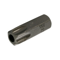 BGS 4655 Bit | Länge 30 mm | Antrieb Außensechskant 10 mm (3/8") | T-Profil (für Torx) mit Bohrung T55