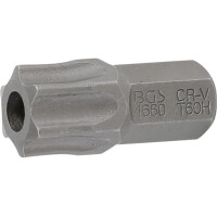 BGS 4660 Bit | Länge 30 mm | Antrieb Außensechskant 10 mm (3/8") | T-Profil (für Torx) mit Bohrung T60