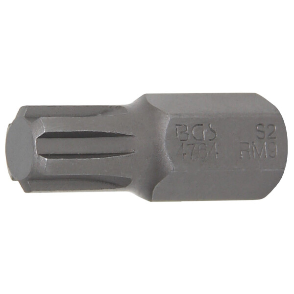 BGS 4764 Bit | Länge 30 mm | Antrieb Außensechskant 10 mm (3/8") | Keil-Profil (für RIBE) M9