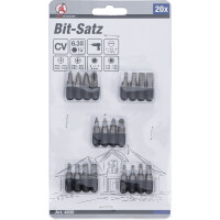 BGS Diy 4830 Bit-Satz | Antrieb Außensechskant 6,3 mm (1/4") | 20-tlg.