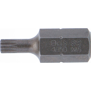 BGS 4850 Bit | Länge 30 mm | Antrieb Außensechskant 10 mm (3/8") | Innenvielzahn (für XZN) M5