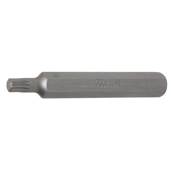 BGS 4860 Bit | Länge 75 mm | Antrieb Außensechskant 10 mm (3/8") | Innenvielzahn (für XZN) M6