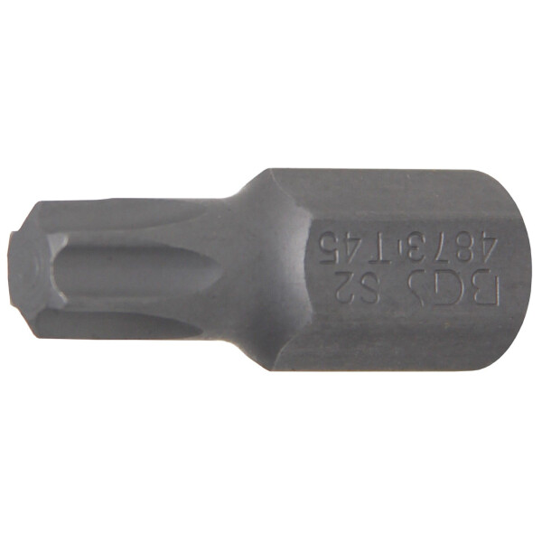 BGS 4873 Bit | Länge 30 mm | Antrieb Außensechskant 10 mm (3/8") | T-Profil (für Torx) T45