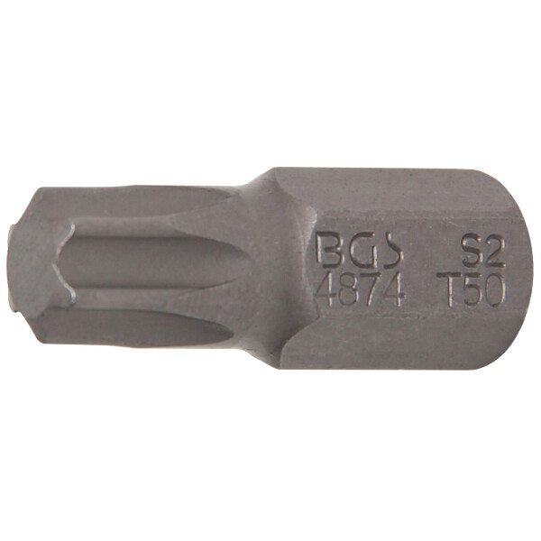 BGS 4874 Bit | Länge 30 mm | Antrieb Außensechskant 10 mm (3/8") | T-Profil (für Torx) T50