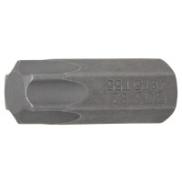 BGS 4875 Bit | Länge 30 mm | Antrieb Außensechskant 10 mm (3/8") | T-Profil (für Torx) T55