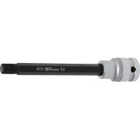BGS 5009 Bit-Einsatz | Länge 140 mm | Antrieb Innenvierkant 12,5 mm (1/2") | Innenvielzahn (für XZN) M10