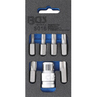 BGS 5016 Schraubendreher-Bit-Satz | Antrieb Außensechskant 10 mm (3/8") | T-Profil (für Torx) | 7-tlg.