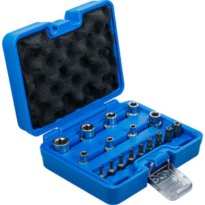BGS 5023 Bit- und Steckschlüssel-Satz | E-Profil / T-Profil (für Torx) | 17-tlg.