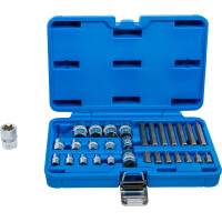 BGS 5025 Bit- und Steckschlüssel-Satz | E-Profil / T-Profil (für Torx) | 30-tlg.