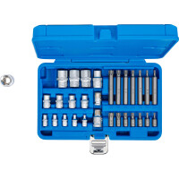 BGS 5025 Bit- und Steckschlüssel-Satz | E-Profil / T-Profil (für Torx) | 30-tlg.