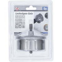 BGS Diy 50305 Lochsägen-Satz | Ø 60 - 95 mm | Tiefe 35 mm | 5-tlg.