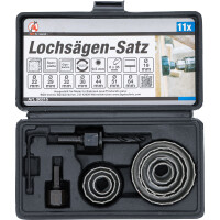 BGS Diy 50315 Lochsägen-Satz | Ø 19 - 64 mm | Tiefe 24 mm | 11-tlg.