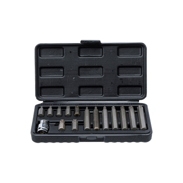 BGS Diy 5040 Bit-Satz | Antrieb Außensechskant 10 mm (3/8") | T-Profil (für Torx) | 15-tlg.