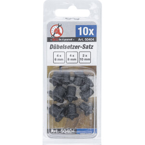 BGS Diy 50404 Dübelsetzer-Satz | 6 - 8 - 10 mm | 10-tlg.