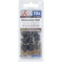 BGS Diy 50404 Dübelsetzer-Satz | 6 - 8 - 10 mm | 10-tlg.