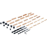 BGS Diy 50405 Holzdübel-Bohrer-Satz | 6 - 10 mm | 43-tlg.