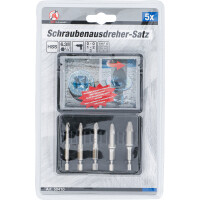 BGS Diy 50410 Schraubenausdreher-Satz | #0 - #3 | 5-tlg.