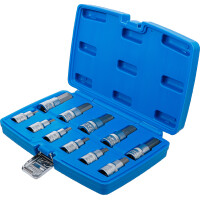 BGS 5053 Bit-Einsatz-Satz | Antrieb Innenvierkant 12,5 mm (1/2") | Innensechskant 7/32" - 13/16" | Zollgrößen | 11-tlg.
