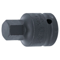 BGS 5054-19 Kraft-Bit-Einsatz | Länge 55 mm | Antrieb Innenvierkant 20 mm (3/4") | Innensechskant 19 mm