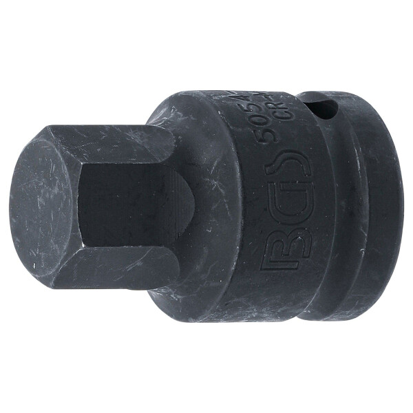 BGS 5054-22 Kraft-Bit-Einsatz | Länge 55 mm | Antrieb Innenvierkant 20 mm (3/4") | Innensechskant 22 mm