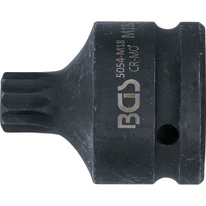 BGS 5054-M18 Kraft-Bit-Einsatz | Länge 55 mm | Antrieb Innenvierkant 20 mm (3/4") | Innenvielzahn (für XZN) M18