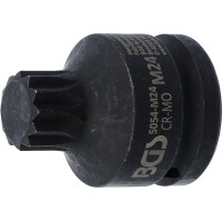 BGS 5054-M24 Kraft-Bit-Einsatz | Länge 55 mm | Antrieb Innenvierkant 20 mm (3/4") | Innenvielzahn (für XZN) M24