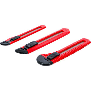 BGS Diy 50599 Abbrechmesser-Satz | Klingenbreite 9 / 18 mm | 3-tlg.
