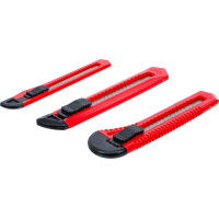 BGS Diy 50599 Abbrechmesser-Satz | Klingenbreite 9 / 18 mm | 3-tlg.