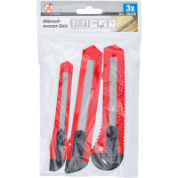 BGS Diy 50599 Abbrechmesser-Satz | Klingenbreite 9 / 18 mm | 3-tlg.