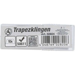 BGS Diy 50604 Trapezklingen-Satz | für Art. 50611, 50614 | 10-tlg.