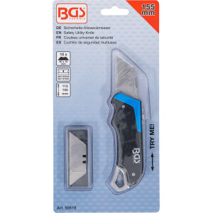 BGS 50618 Sicherheits-Allzweckmesser | 155 mm