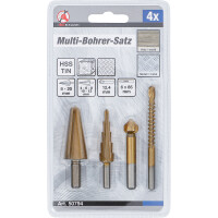BGS Diy 50794 Multi-Bohrer-Satz | HSS-G | titan-nitriert | 4-tlg.