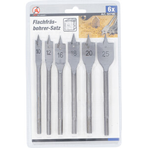 BGS Diy 50796 Flachfräsbohrer-Satz | 10 - 25 mm | 6-tlg.