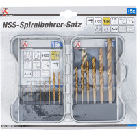 BGS Diy 50815 HSS-Spiralbohrer-Satz | titan-nitriert | 1,5 - 10 mm | 15-tlg.