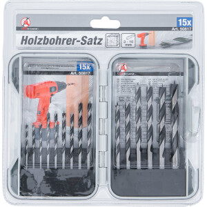 BGS Diy 50817 Holz-Bohrer-Satz | 3 - 10 mm | 15-tlg.