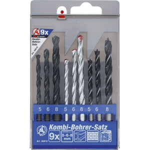 BGS Diy 50819 Kombi-Bohrer-Satz | 5 - 8 mm | 9-tlg.