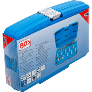 BGS 5100 Bit-Einsatz-/Steckschlüssel-Einsatz-Satz | Antrieb Innenvierkant 12,5 mm (1/2") | E-Profil / T-Profil (für Torx) | 19-tlg.